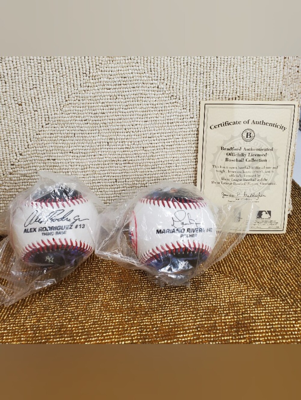 New York Yankees Alex Rodriguez #13 & Mariano Rivera Basebal Fotoball Collectors